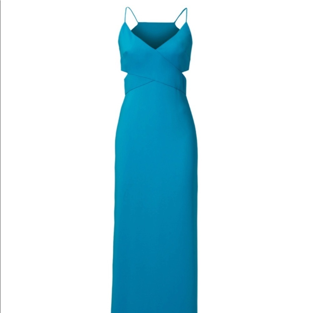 🔻Badgley Mishka Teal Odessa Crossover Gown